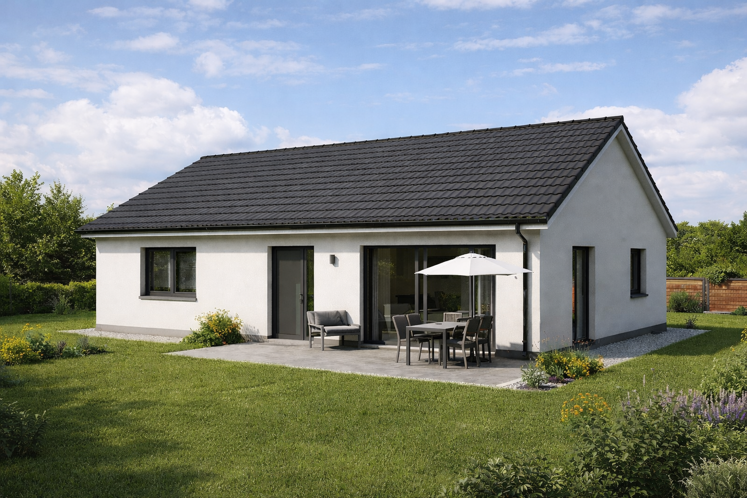 stavba dřevostavby easy 107